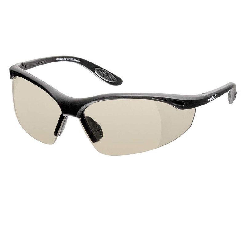 voltX 'Constructor' SAFETY READERS Full Lens Reading Safety Glasses UKCA & CE EN166f certified (+1.0 Dioptre, Mirror) â€“ Wraparound Style â€“ Anti fog coated UV400 lens